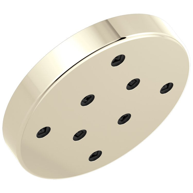 Showerhead Universal 1 Functions H2Okinetic Lumicoat Polished Nickel 6 Inch 1.75 Gallons per Minute Ball Connect Swivel Round - Image 1