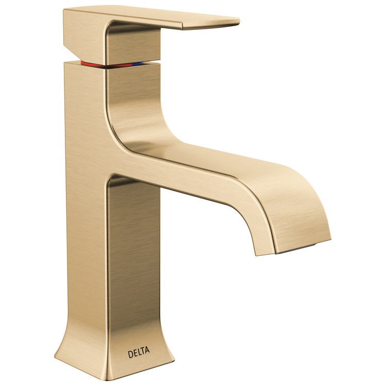 Lavatory Faucet Velum 1 Lever ADA WaterSense Brilliance Champagne Bronze 1.2 Gallons per Minute Deck Metal Pop-Up 1/3 Hole Diamond Seal - Image 1