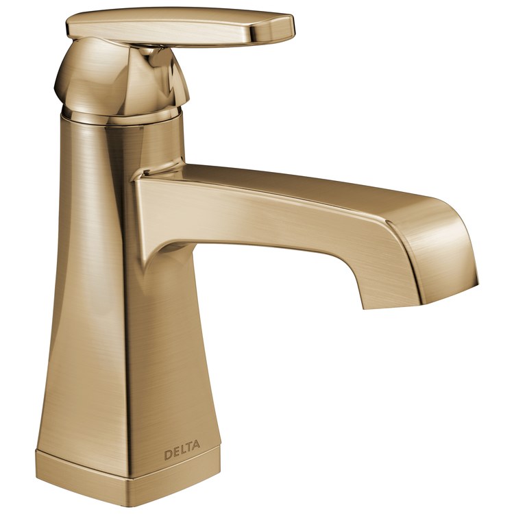 Lavatory Faucet Ashlyn 1 Lever ADA WaterSense Brilliance Champagne Bronze 1.2 Gallons per Minute Deck Rigid Metal Pop-Up 1/3 Hole Diamond Seal