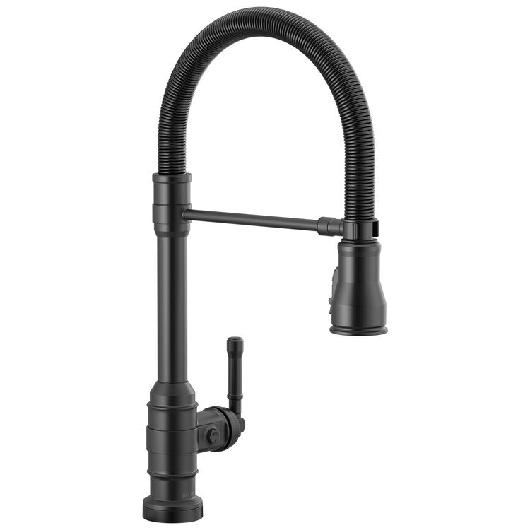 Kitchen Faucet Broderick Touchless 1 Lever ADA Matte Black Pull Down 3 Function Gooseneck 360 DEG Swivel 1 Hole Deck Touch2O/Diamond Seal 1.8 Gallons per Minute - Image 1
