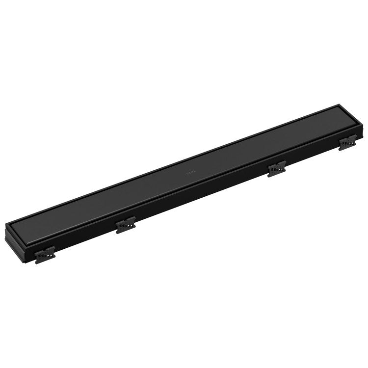 Linear Drain Reversible 24 Inch Matte Black Stainless Steel for Showers - Image 1