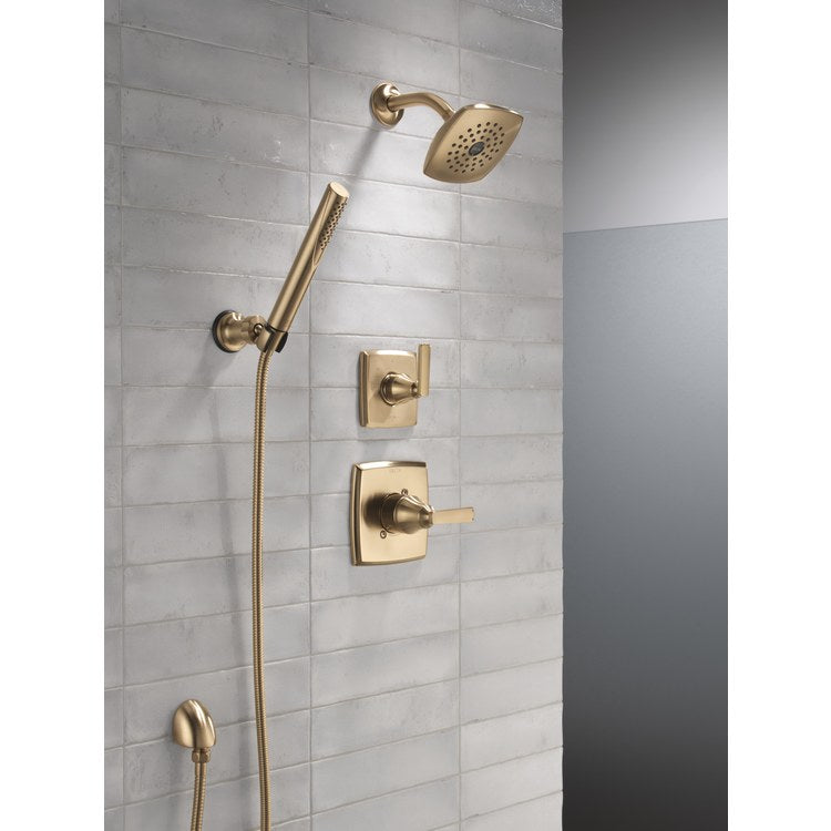 Diverter Trim Ashlyn 2 Port 3 Functions Brilliance Champagne Bronze 1 Lever ADA for R11000 Rough-In - Image 3