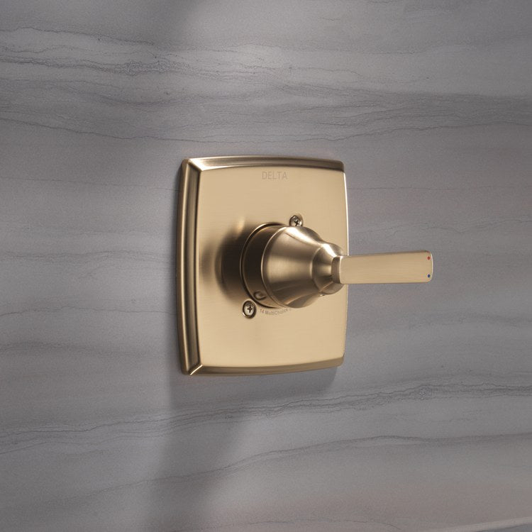 Pressure Balance Valve Trim Ashlyn Monitor 14 1 Lever Brilliance Champagne Bronze ADA for MultiChoice Universal Rough-In Valve R1000 Series - Image 3