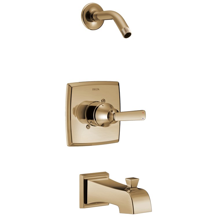 Tub and Shower Trim Ashlyn Monitor 14 1 Lever Brilliance Champagne Bronze WaterSense ADA for MultiChoice Universal Rough Valve R10000 Series - Image 1