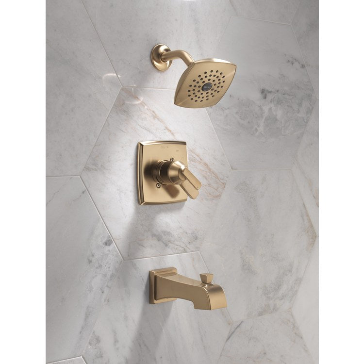 Tub and Shower Trim Ashlyn Monitor 17 2 Lever Brilliance Champagne Bronze WaterSense ADA for MultiChoice Universal Rough Valve R10000 Series - Image 3