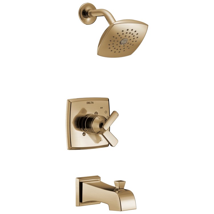 Tub and Shower Trim Ashlyn Monitor 17 2 Lever Brilliance Champagne Bronze WaterSense ADA for MultiChoice Universal Rough Valve R10000 Series - Image 1