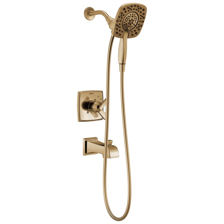 Tub and Shower Trim Ashlyn Monitor 17 In2ition 2-in-1 1 Lever Brilliance Champagne Bronze WaterSense ADA for MultiChoice Universal Rough Valve R10000 Series - Image 1