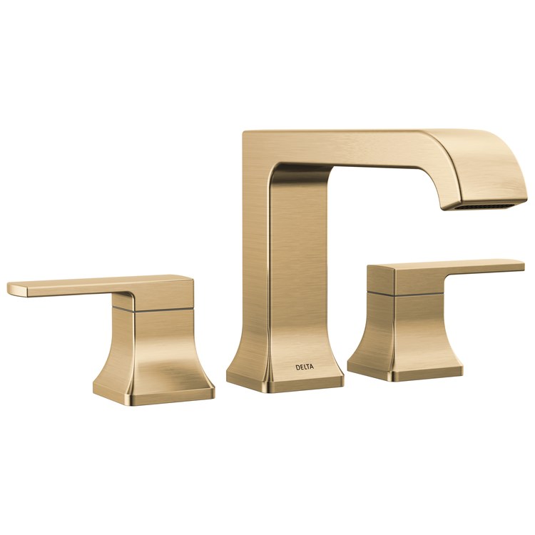 Roman Tub Trim Velum 2 Lever Brilliance Champagne Bronze ADA 10 To 16 Inch Spread 3 Hole for Rough-In R2707 - Image 1