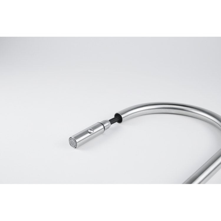 Kitchen Faucet Eos Neo 1 Lever ADA Stainless Steel J-Spout Pull Down 180 DEG Swivel Deck 1.75 Gallons per Minute - Image 3