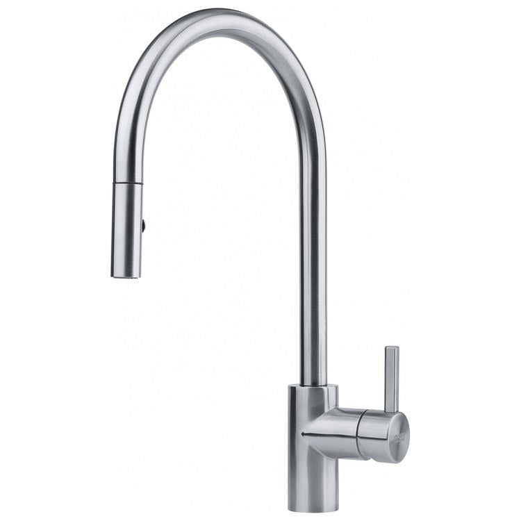 Kitchen Faucet Eos Neo 1 Lever ADA Stainless Steel J-Spout Pull Down 180 DEG Swivel Deck 1.75 Gallons per Minute - Image 1