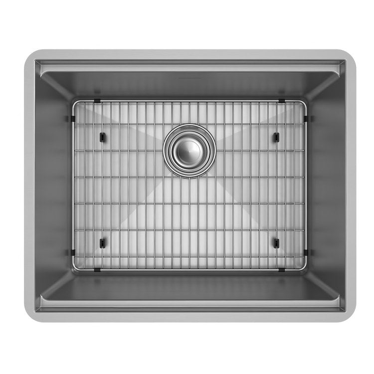 Kitchen Sink Crosstown 22-1/2 x 18-1/2 x 8-3/4 Inch 1 Bowls Workstation Polished Satin Undermount Rectangle 304 Stainless Steel - Image 1