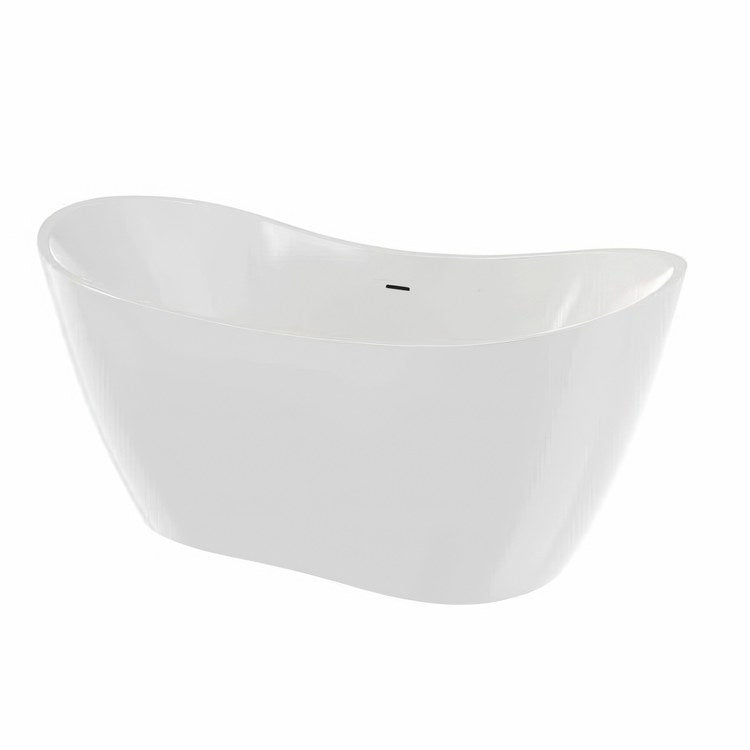 Freestanding Tub Millie 71 x 30 Inch Double Slipper White Center Drain - Image 2