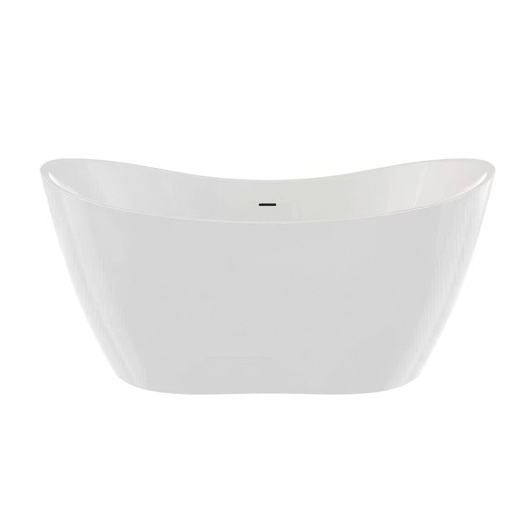 Freestanding Tub Millie 71 x 30 Inch Double Slipper White Center Drain