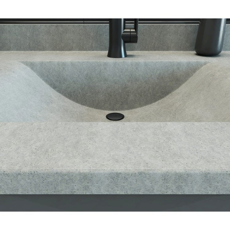 Vanity Top Contour 49 x 22 Inch FHA ADA Carrara Solid Surface 1 Hole 1 Inch Single Sweeping Rectangle Basin