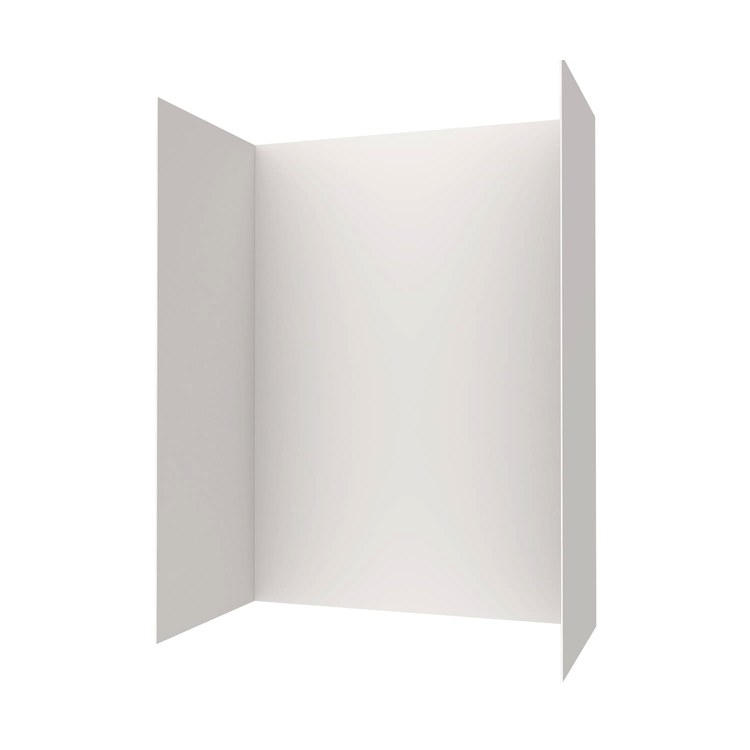 Shower Wall Kit Smooth Glue Up 48 x 36 x 92 Inch White Solid Surface - Image 2