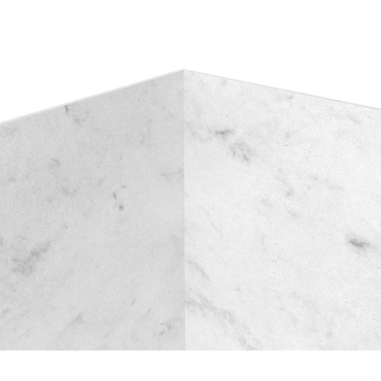 Shower Wall Kit Smooth Glue Up 62 x 30 x 72 Inch Carrara Solid Surface - Image 3