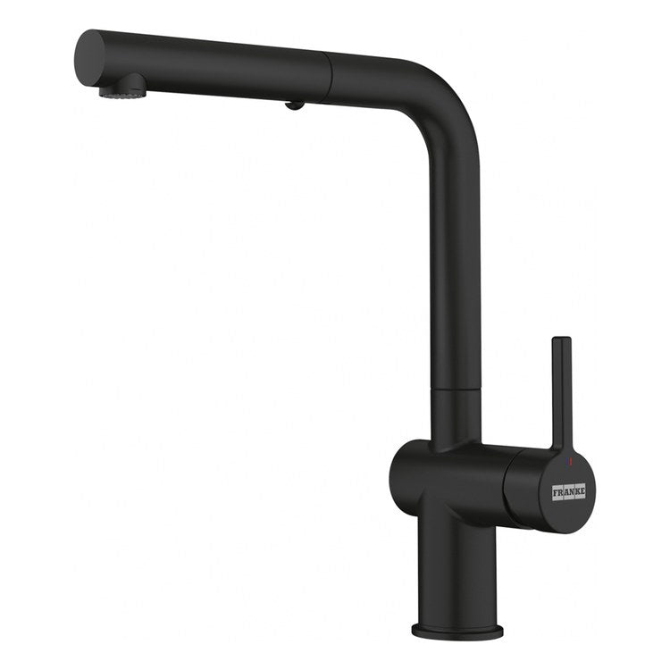 Kitchen Faucet Active 1 Lever ADA Matte Black Pull-Out L-Shaped Swivel 1 Hole Deck 1.75 Gallons per Minute - Image 1