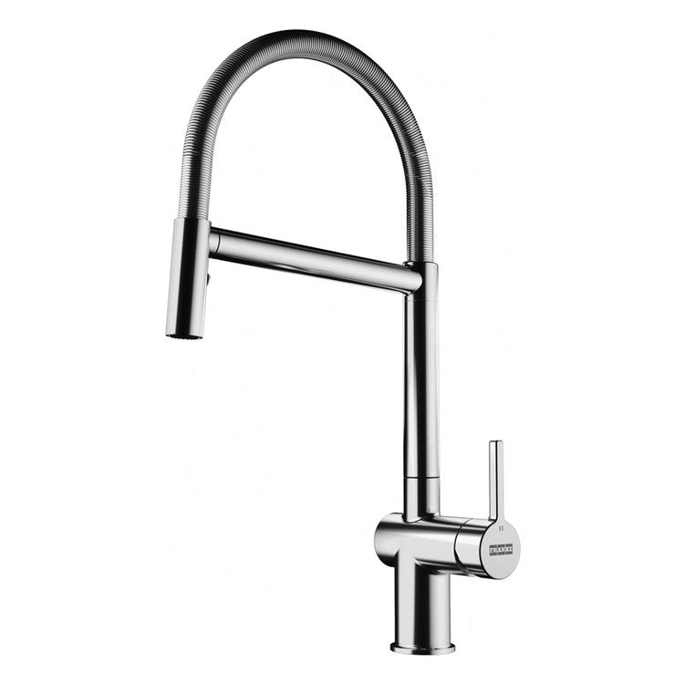 Kitchen Faucet Semi-Pro 1 Lever ADA Polished Chrome Pull Down 2 Function Gooseneck 180 DEG Swivel Deck 1.75 Gallons per Minute - Image 1