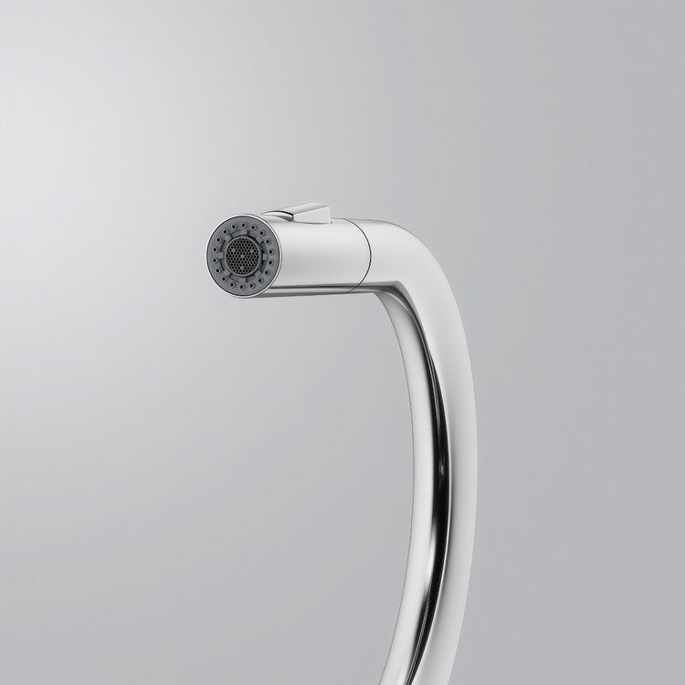 Kitchen Faucet Maris Aureo 1 Lever ADA Chrome Pull Down 2 Function Gooseneck 180 DEG Swivel 1 Hole - Image 3