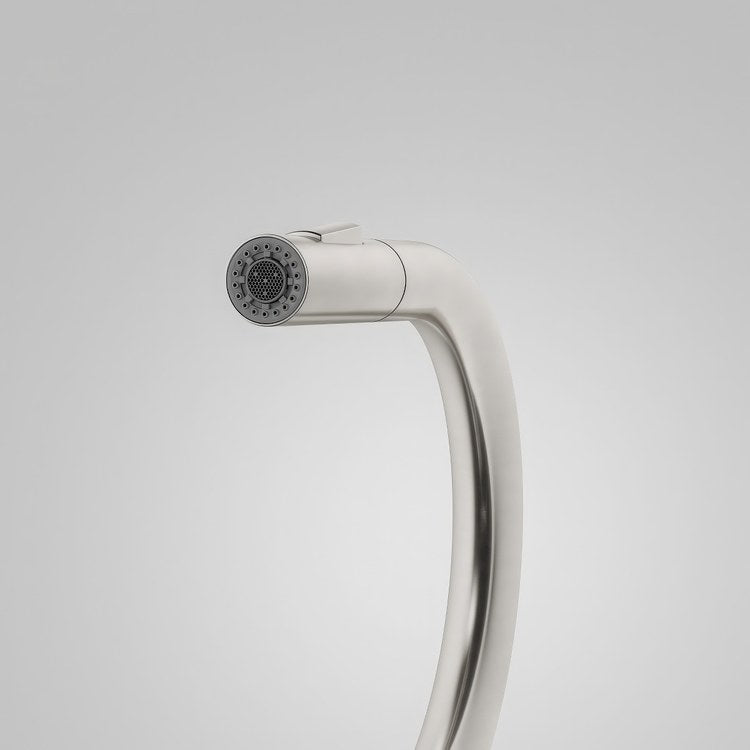 Kitchen Faucet Maris Aureo 1 Lever ADA Satin Nickel Pull Down 2 Function Gooseneck 180 DEG Swivel 1 Hole - Image 2