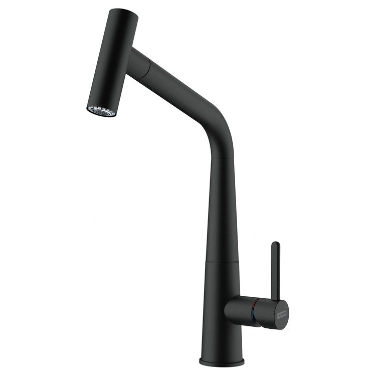 Kitchen Faucet Icon 1 Lever ADA Matte Black Pull-Out 2 Function 360 DEG Swivel Deck 1.75 Gallons per Minute
