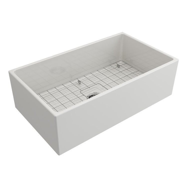 Kitchen Sink Contempo 33 x 19 Inch 1 Bowls Apron Front White Farmhouse Rectangle Fireclay