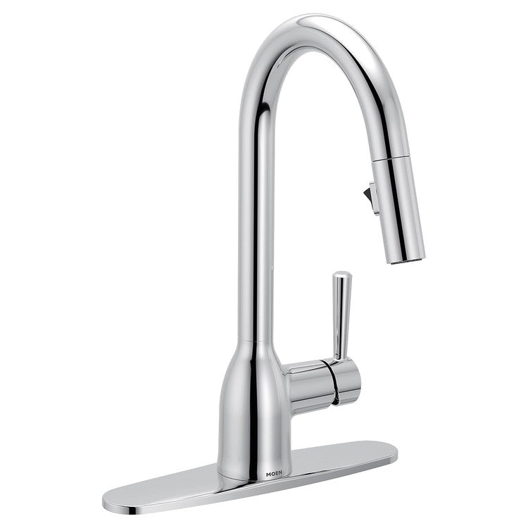Kitchen Faucet Chateau 1 Lever ADA CALGreen Chrome Pull Down High Arc 1/3 Hole Deck Reflex/PowerClean 1.5 Gallons per Minute - Image 2