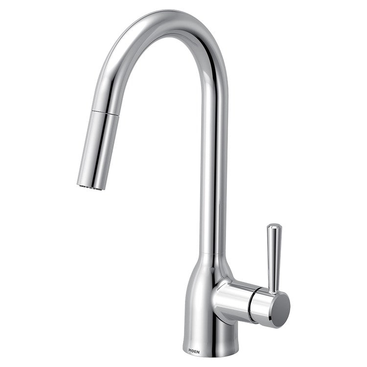 Kitchen Faucet Chateau 1 Lever ADA CALGreen Chrome Pull Down High Arc 1/3 Hole Deck Reflex/PowerClean 1.5 Gallons per Minute - Image 1