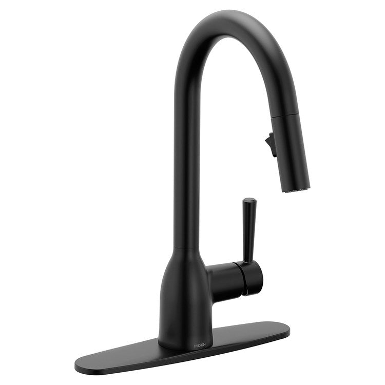 Kitchen Faucet Chateau 1 Lever ADA CALGreen Matte Black Pull Down High Arc 1/3 Hole Deck Reflex/PowerClean 1.5 Gallons per Minute - Image 2