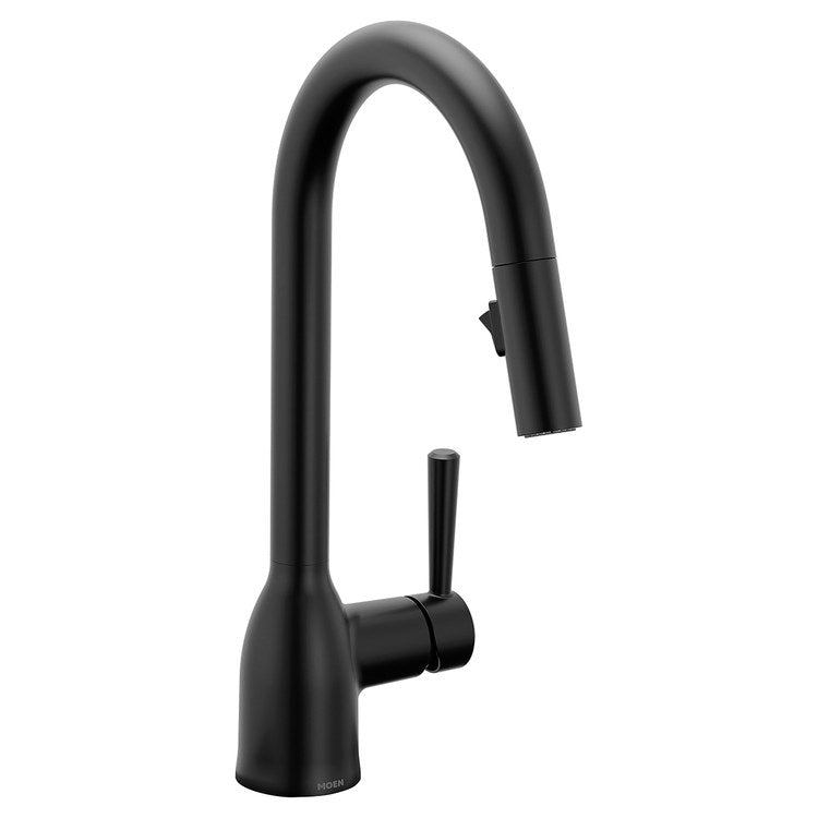 Kitchen Faucet Chateau 1 Lever ADA CALGreen Matte Black Pull Down High Arc 1/3 Hole Deck Reflex/PowerClean 1.5 Gallons per Minute - Image 1