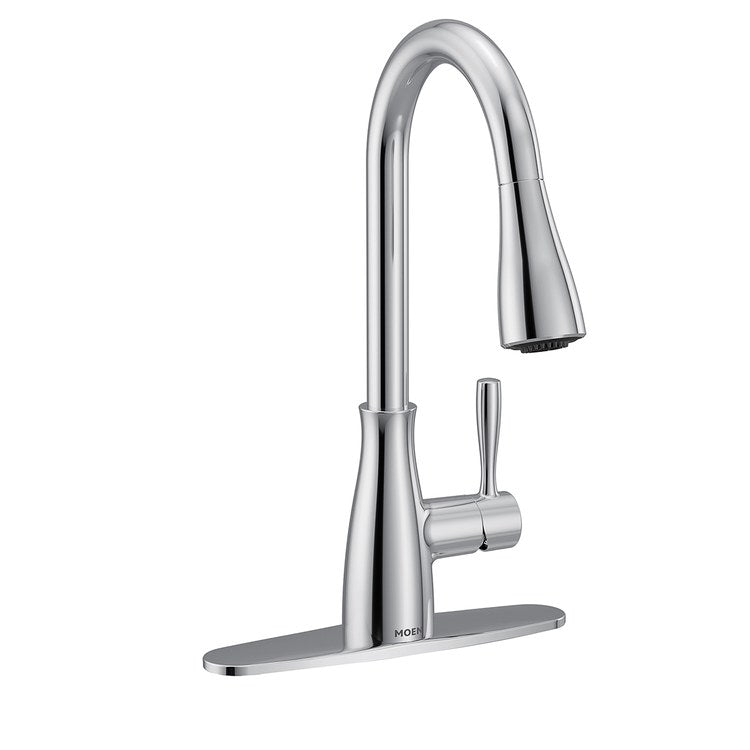 Kitchen Faucet Elbur 1 Lever ADA CALGreen Chrome Pull Down High Arc 1/3 Hole Deck Reflex/PowerClean 1.5 Gallons per Minute - Image 2