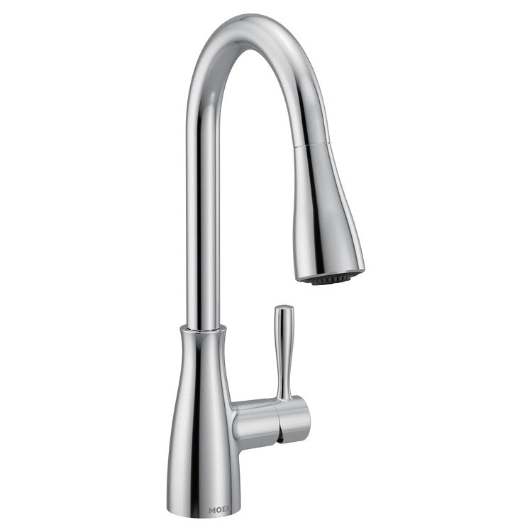 Kitchen Faucet Elbur 1 Lever ADA CALGreen Chrome Pull Down High Arc 1/3 Hole Deck Reflex/PowerClean 1.5 Gallons per Minute - Image 1