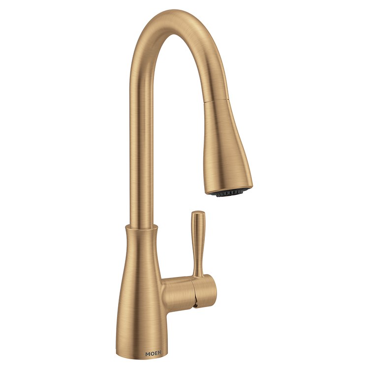 Kitchen Faucet Elbur 1 Lever ADA CALGreen Bronzed Gold Pull Down High Arc 1/3 Hole Deck Reflex/PowerClean 1.5 Gallons per Minute - Image 1