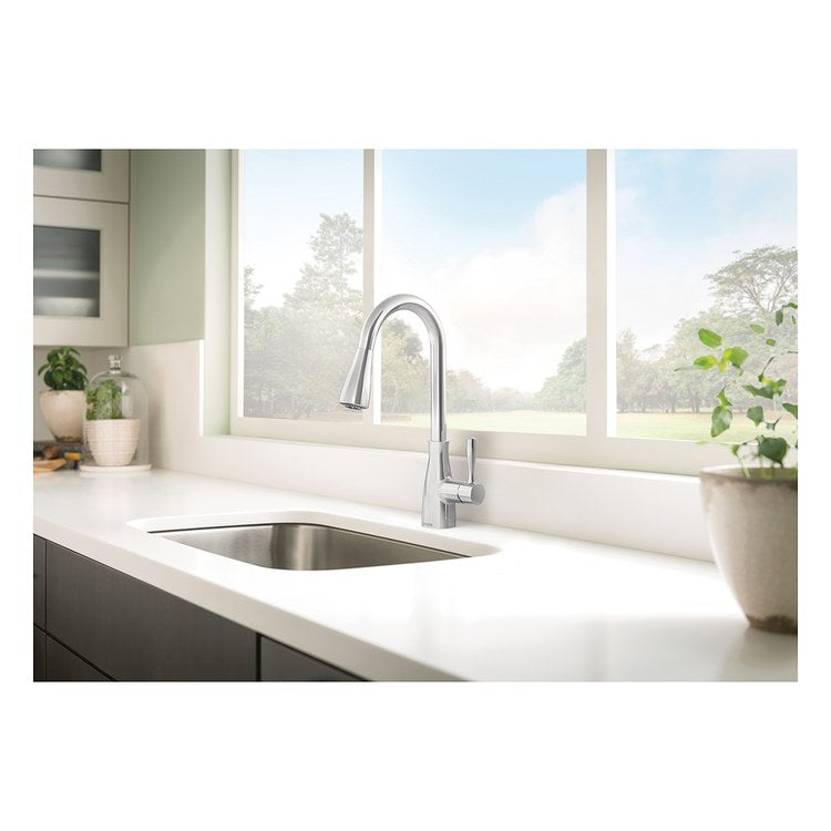 Kitchen Faucet Elbur 1 Lever ADA CALGreen Spot Resist Stainless Pull Down High Arc 1/3 Hole Deck Reflex/PowerClean 1.5 Gallons per Minute - Image 3