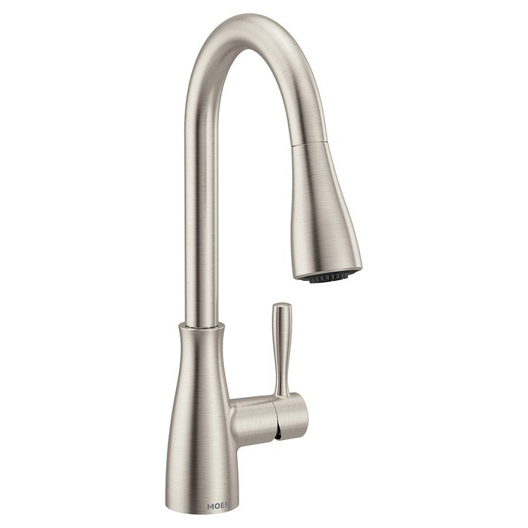 Kitchen Faucet Elbur 1 Lever ADA CALGreen Spot Resist Stainless Pull Down High Arc 1/3 Hole Deck Reflex/PowerClean 1.5 Gallons per Minute - Image 1