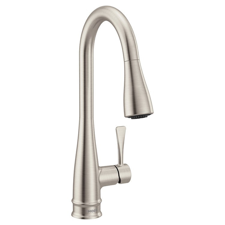 Kitchen Faucet Riverwood 1 Lever ADA CALGreen Spot Resist Stainless Pull Down High Arc 360 DEG Swivel 1/3 Hole Deck Reflex/PowerClean 1.5 Gallons per Minute - Image 1