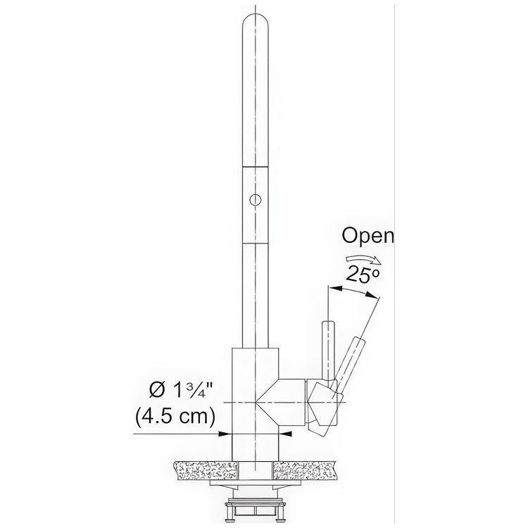 Kitchen Faucet Eos Neo 1 Lever ADA Industrial Black J-Spout Pull Down 180 DEG Swivel Deck 1.75 Gallons per Minute - Image 3