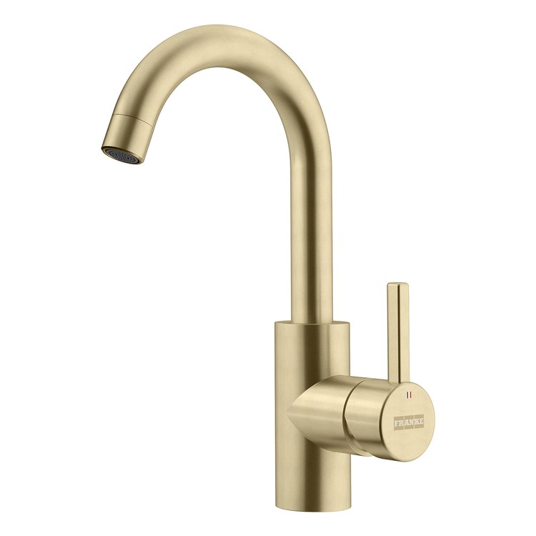 Bar Faucet Eos Neo 1 Lever ADA Gold J-Shaped Swivel - Image 1
