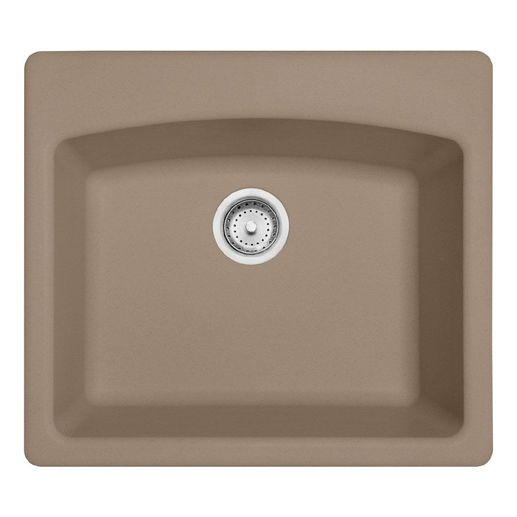 Kitchen Sink Ellipse 25 x 22 Inch 1 Bowls 1-4 Hole Oyster Topmount/Undermount Rectangle Granite