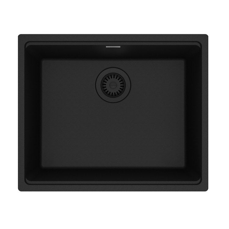 Kitchen Sink Maris 22 x 18 Inch 1 Bowls Matte Black Undermount Rectangle Granite - Image 1