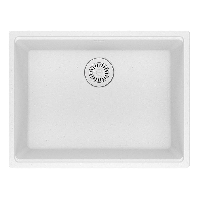 Kitchen Sink Maris 25 x 19 Inch 1 Bowls Polar White Undermount Rectangle Granite - Image 1