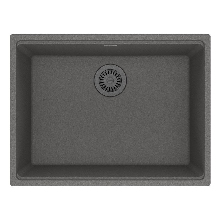 Kitchen Sink Maris 25 x 19 Inch 1 Bowls Shadow Gray Undermount Rectangle Granite - Image 1