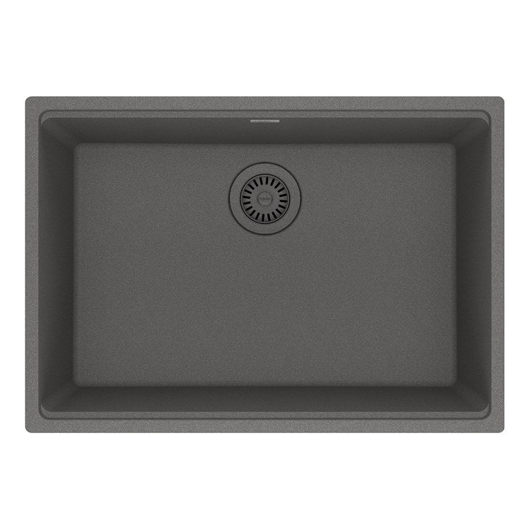 Kitchen Sink Maris 27 x 19 Inch 1 Bowls Shadow Gray Undermount Rectangle Granite - Image 1