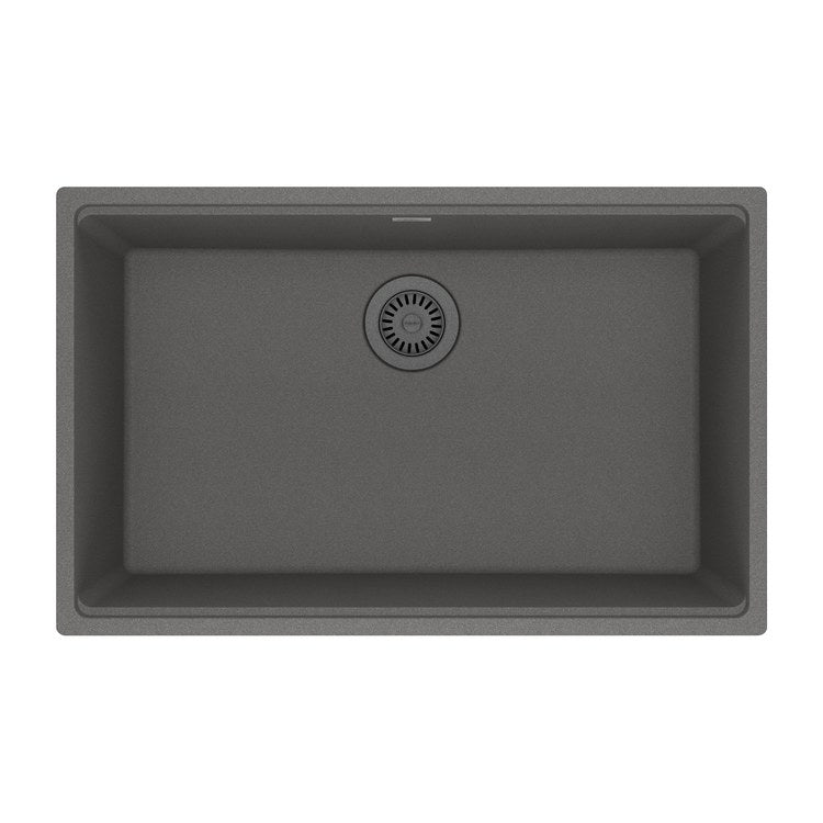 Kitchen Sink Maris 30 x 19 Inch 1 Bowls Stone Gray Undermount Rectangle Granite - Image 1