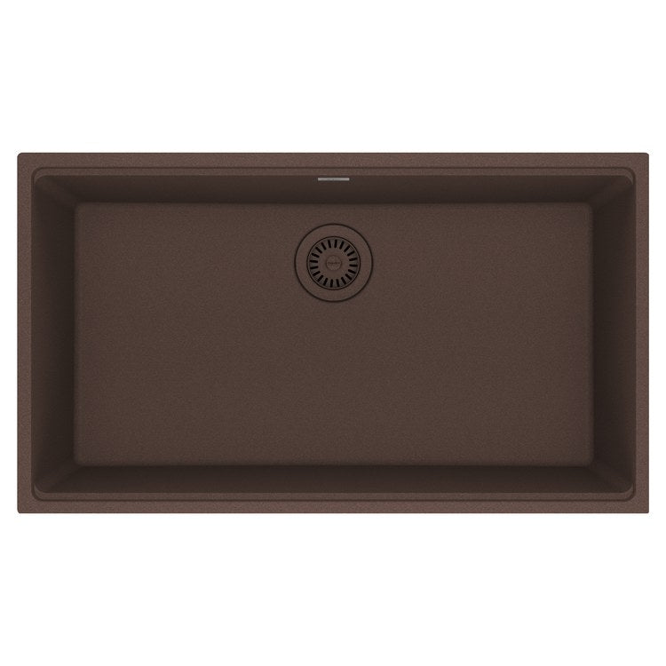 Kitchen Sink Maris 33 x 19 Inch 1 Bowls Mocha Undermount Rectangle Granite - Image 1