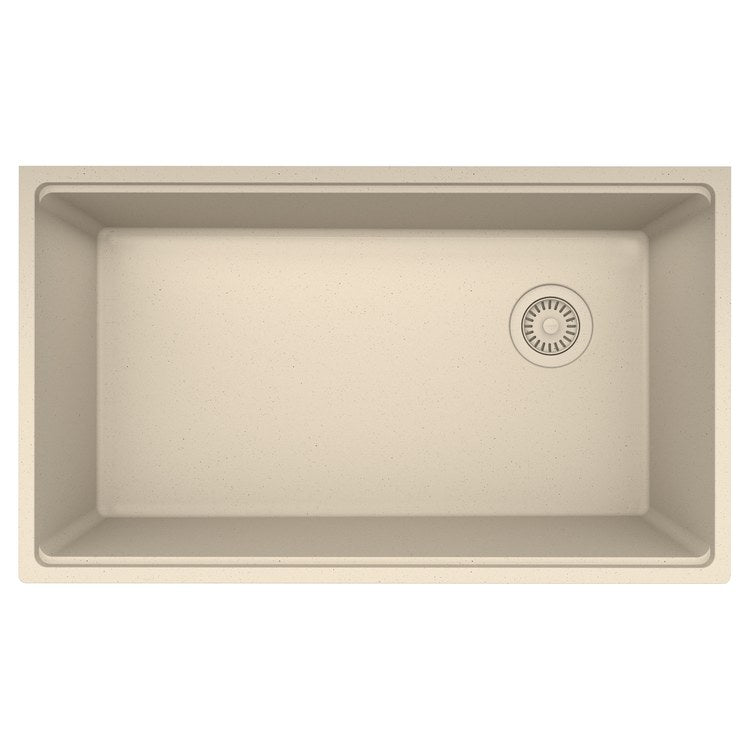 Kitchen Sink Maris 33 x 19 Inch 1 Bowls Champagne Undermount Rectangle Granite - Image 1