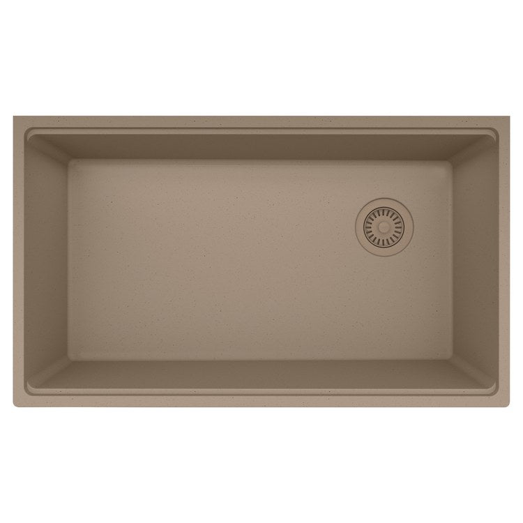 Kitchen Sink Maris 33 x 19 Inch 1 Bowls Oyster Undermount Rectangle Granite - Image 1
