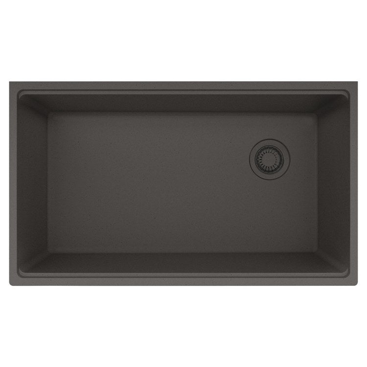 Kitchen Sink Maris 33 x 19 Inch 1 Bowls Slate Gray Undermount Rectangle Granite - Image 1