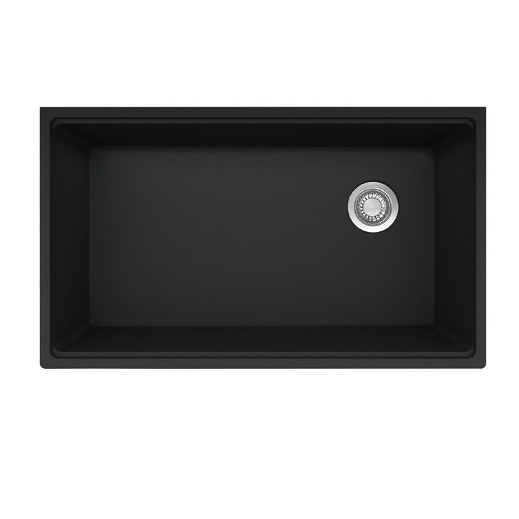 Kitchen Sink Maris 33 x 19 Inch 1 Bowls Workcenter Matte Black Undermount Rectangle Granite - Image 2