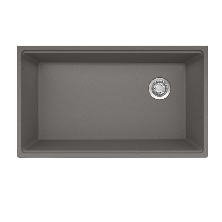 Kitchen Sink Maris 33 x 19 Inch 1 Bowls Workcenter Shadow Gray Undermount Rectangle Granite - Image 2
